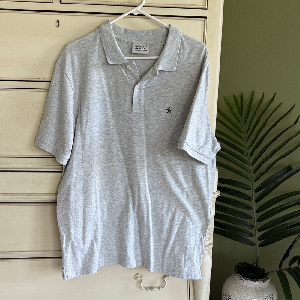 Scotch & Soda Light Gray Polo Shirt XL